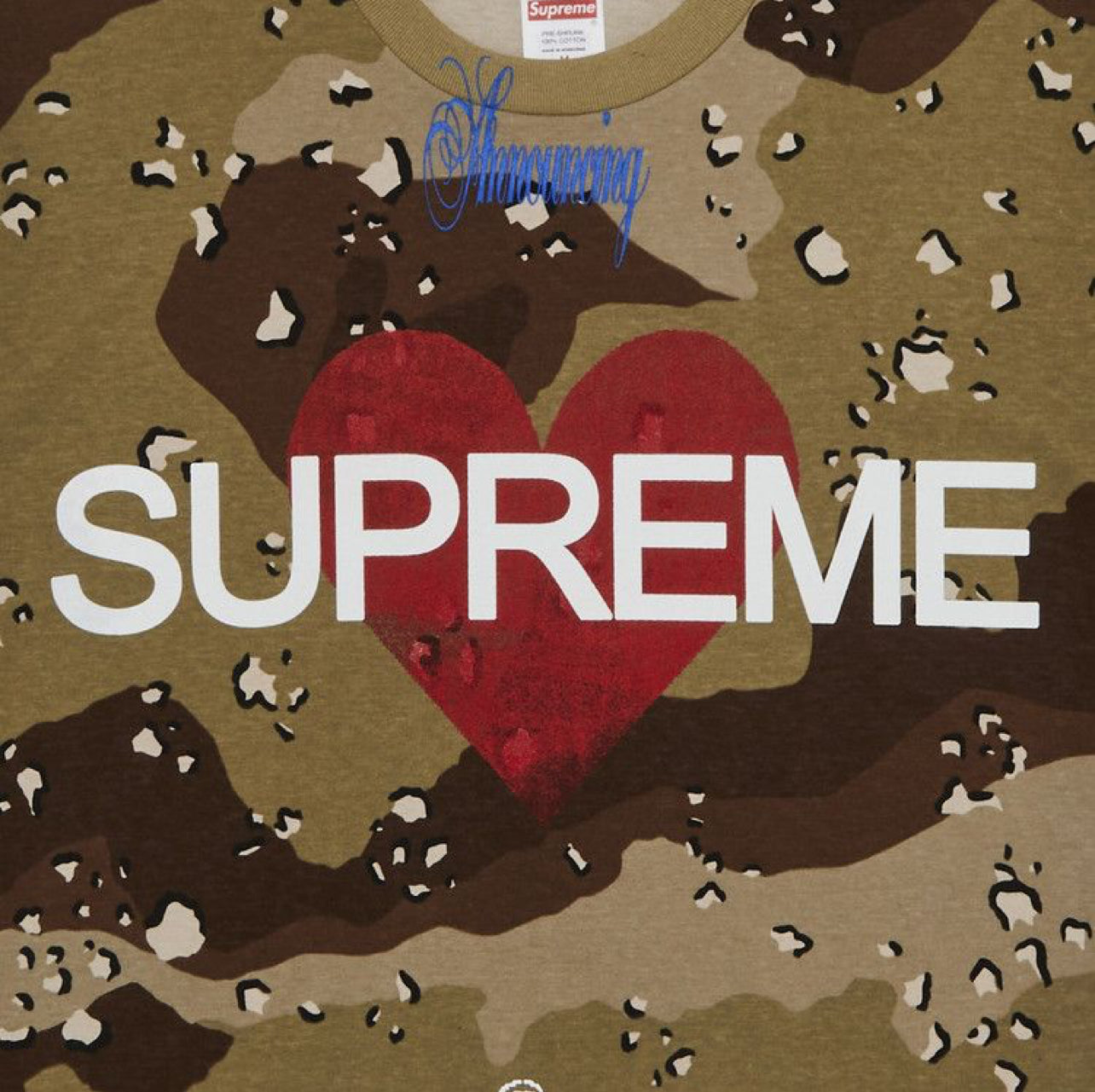 Supreme Announcing Tee Desert Camo