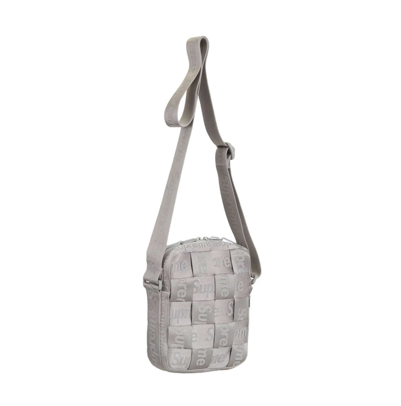 Supreme Woven Shoulder Bag Grey
