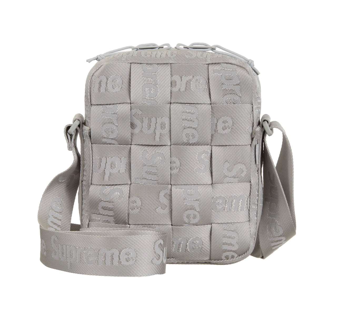 Supreme Woven Shoulder Bag Grey
