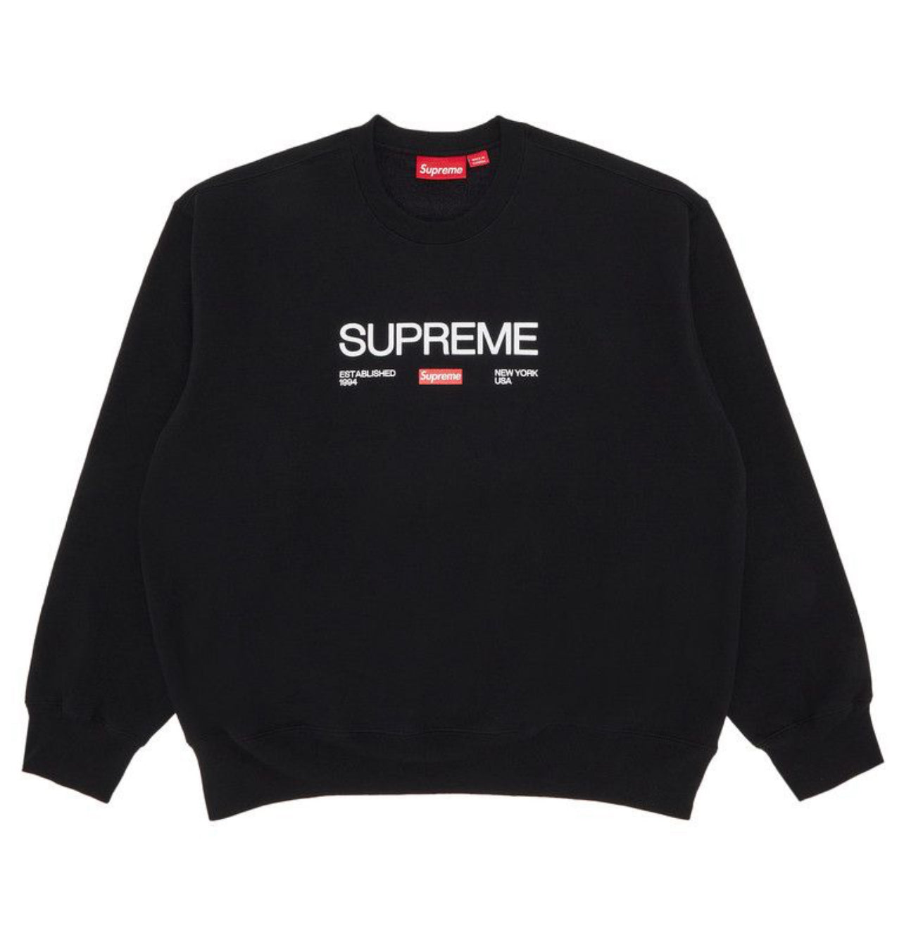 Supreme Established Crewneck Black