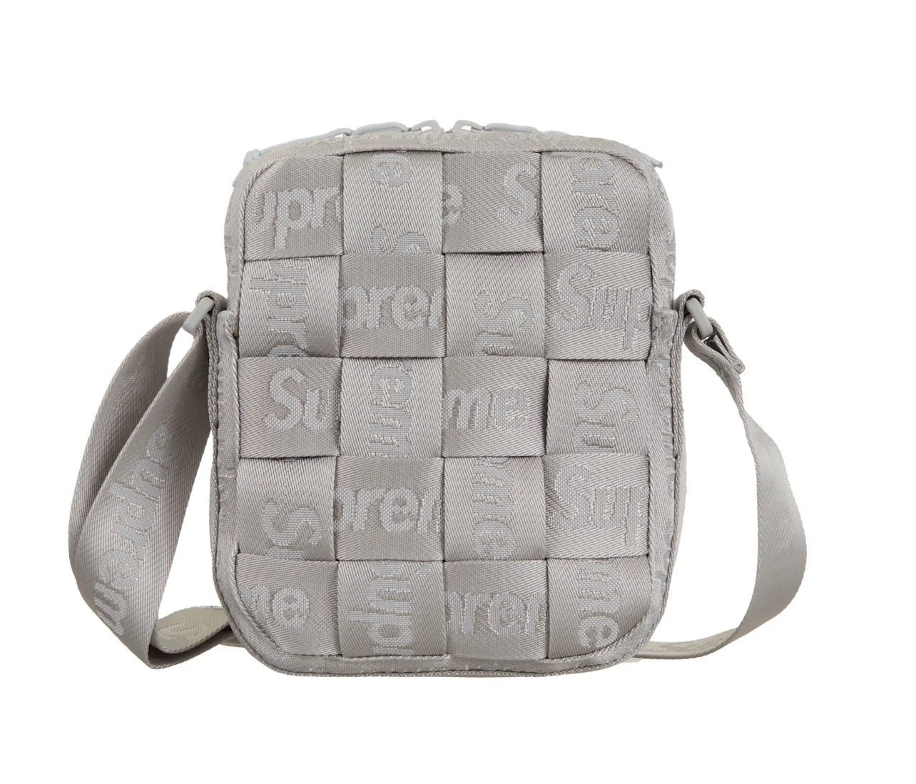 Supreme Woven Shoulder Bag Grey
