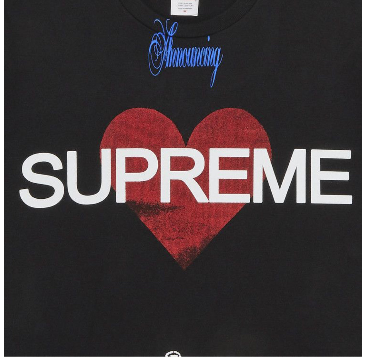Supreme Announcing Tee Black