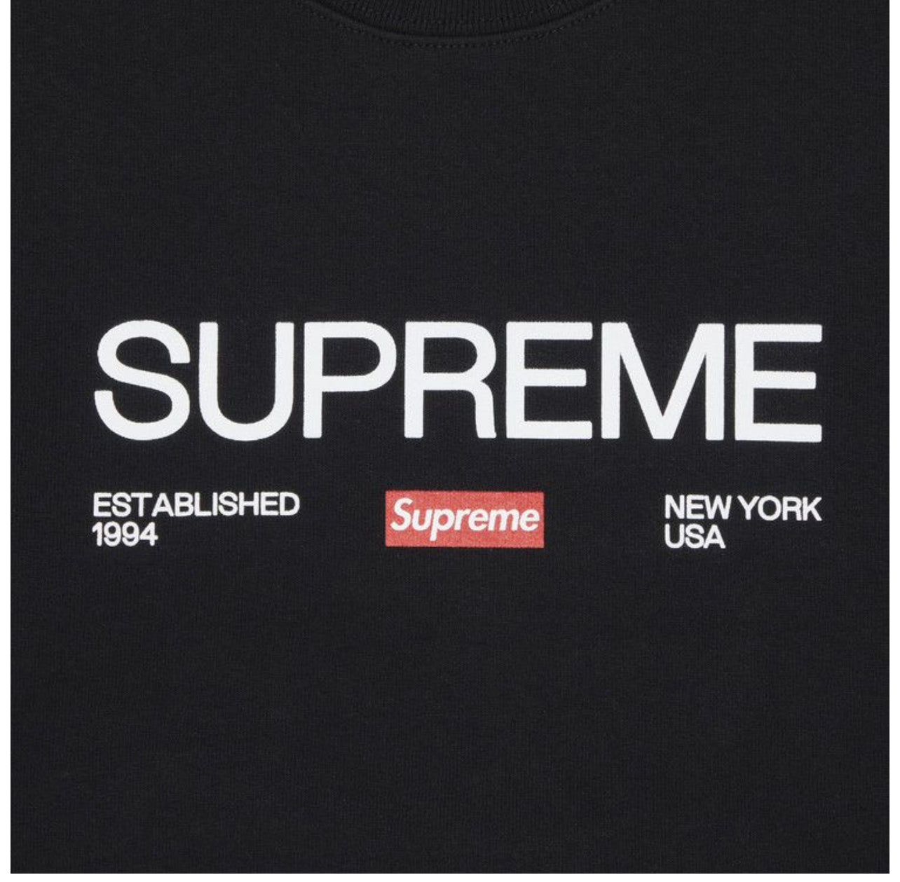 Supreme Established Crewneck Black