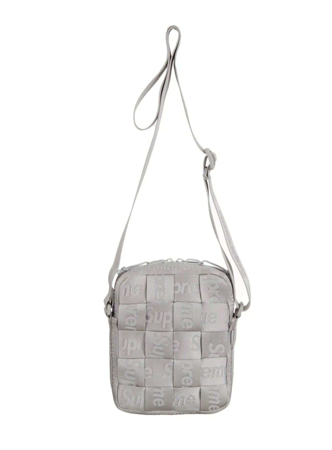 Supreme Woven Shoulder Bag Grey