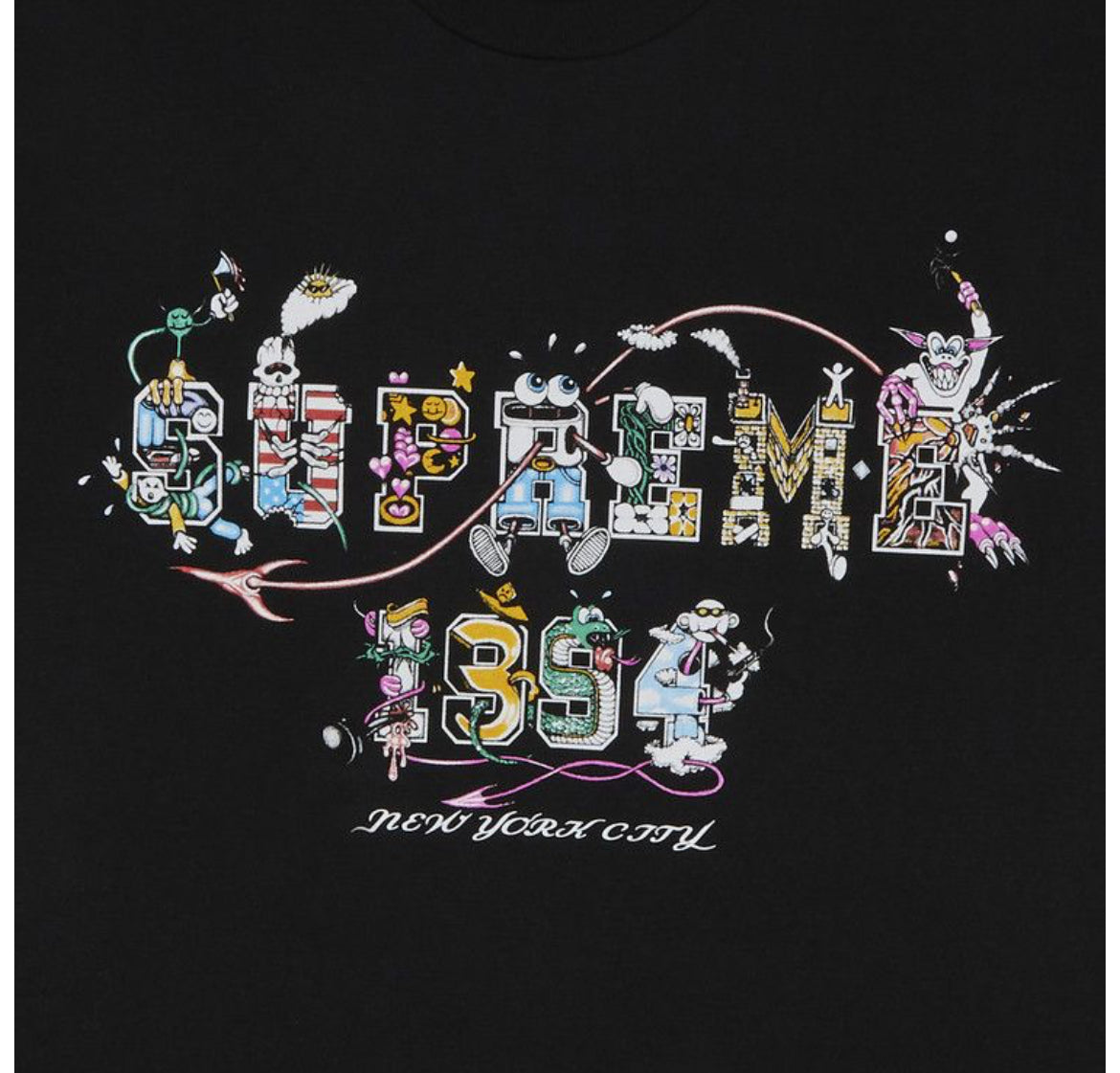 Supreme Varsity Tee Black