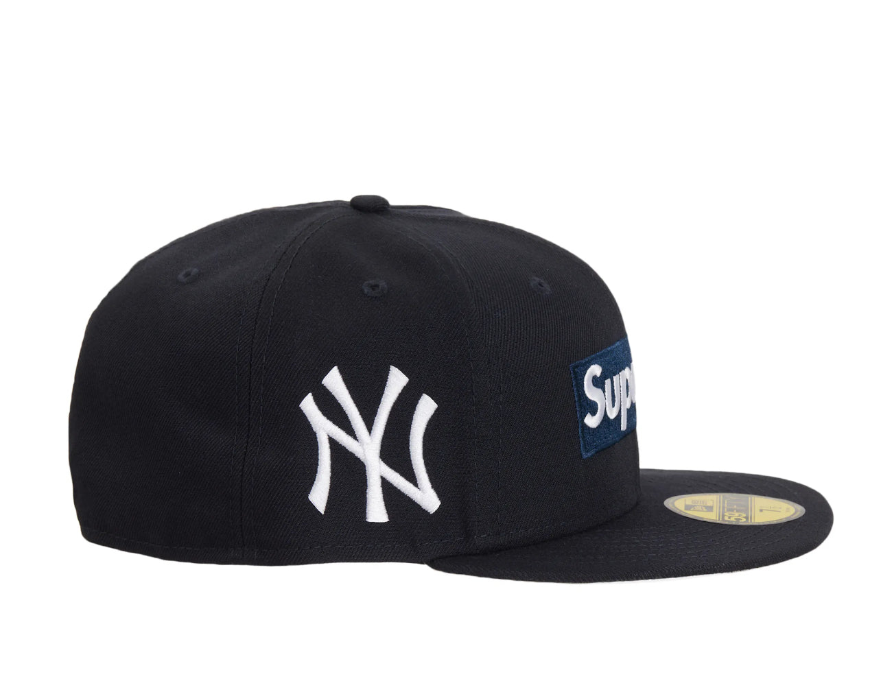 Gorra ajustada Supreme MLB Teams New York Box Logo New Era azul marino
