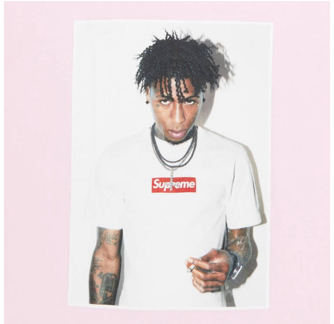 Camiseta Supreme NBA YoungBoy Rosa
