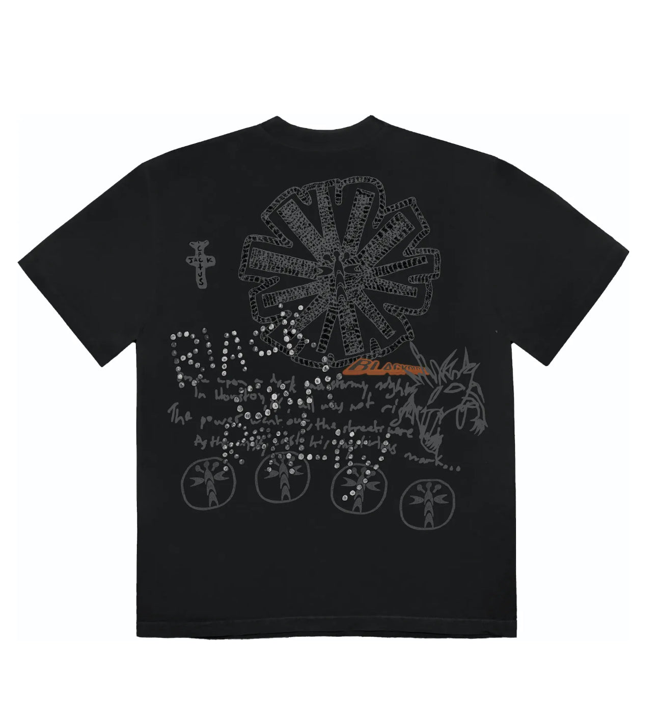 Travis Scott en la camiseta oscura