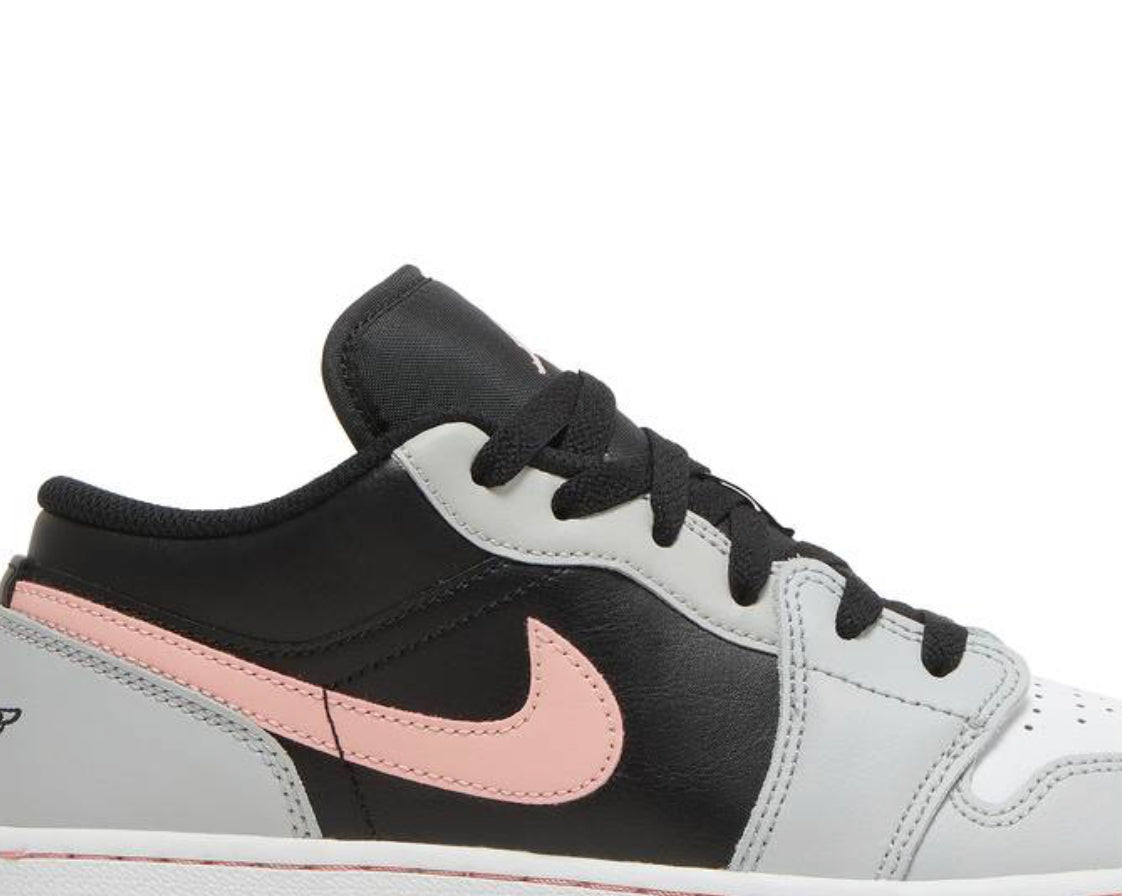 Jordan 1 Low Black Grey Pink Bleached Coral