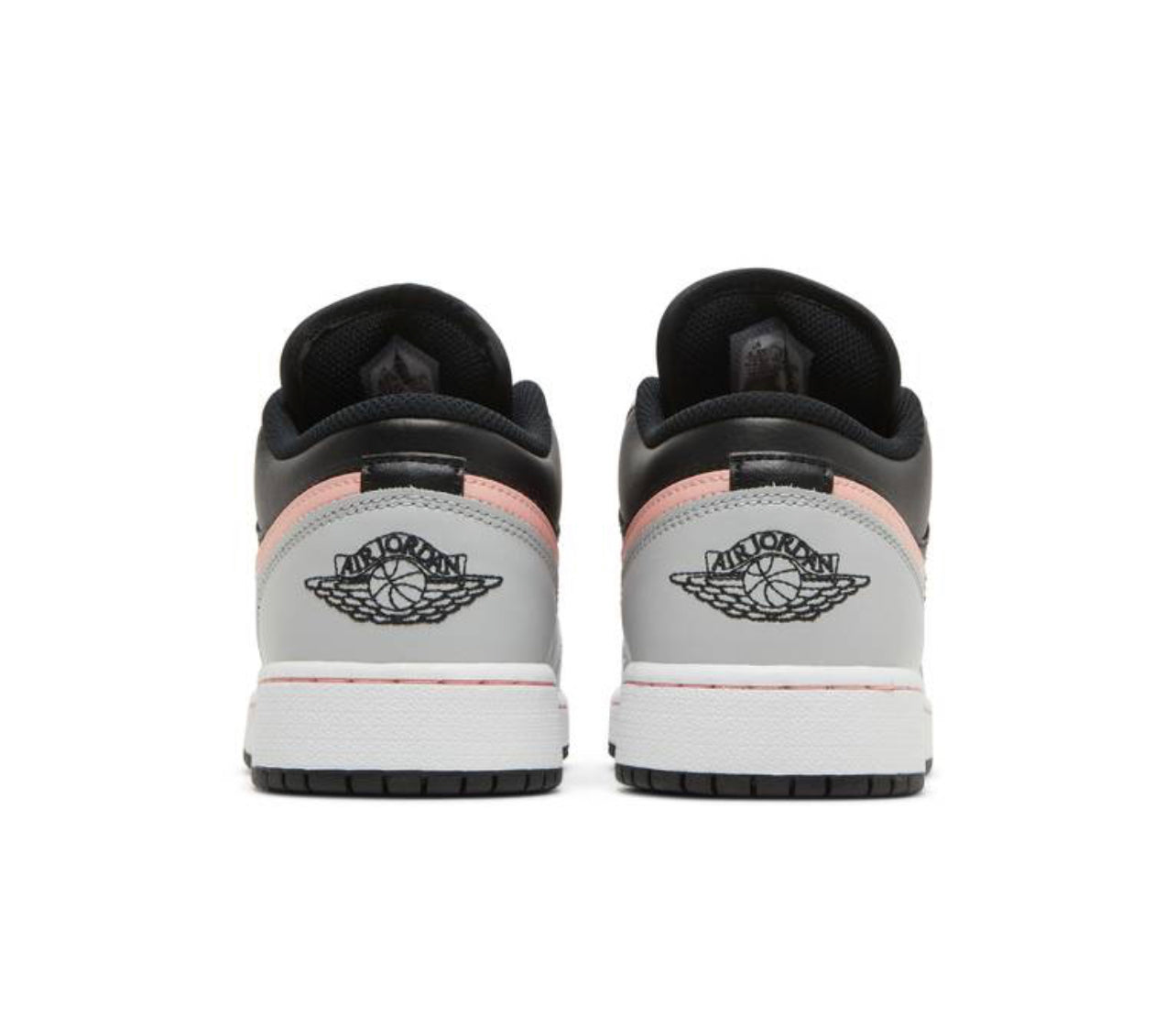 Jordan 1 Low Black Grey Pink Bleached Coral