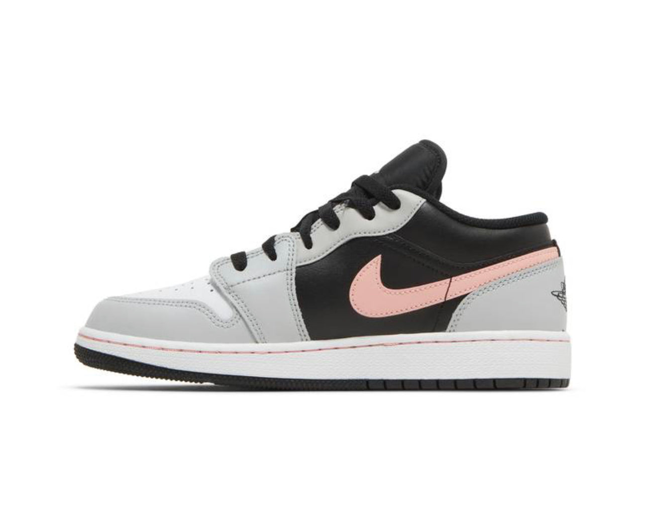 Jordan 1 Low Black Grey Pink Bleached Coral
