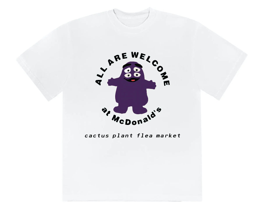 Camiseta con diseño de mueca del mercado de pulgas de plantas de cactus