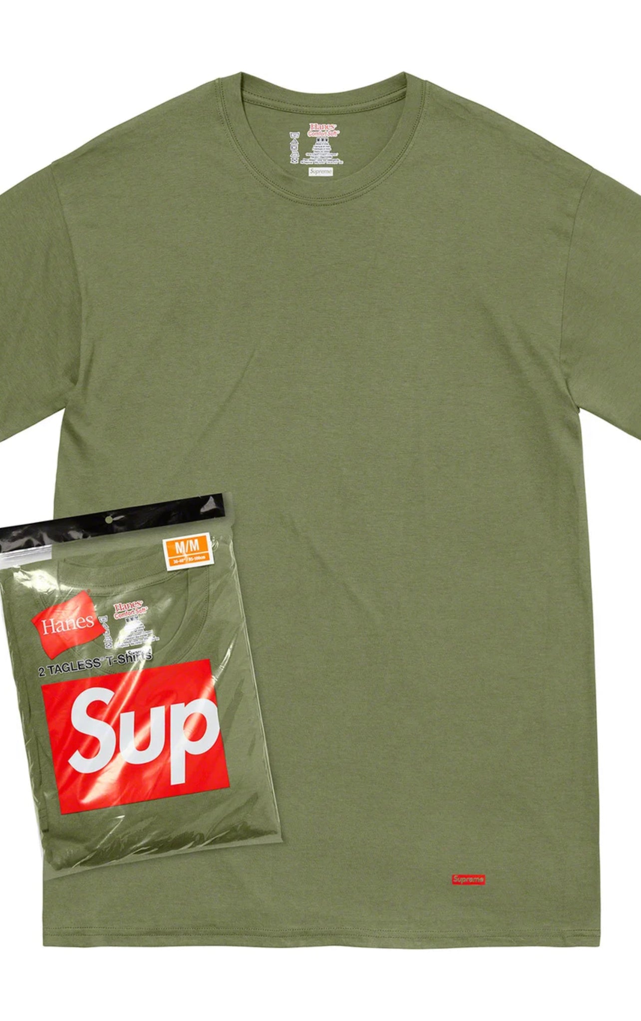 Camisetas sin etiqueta Supreme x Hanes (paquete de 2)
