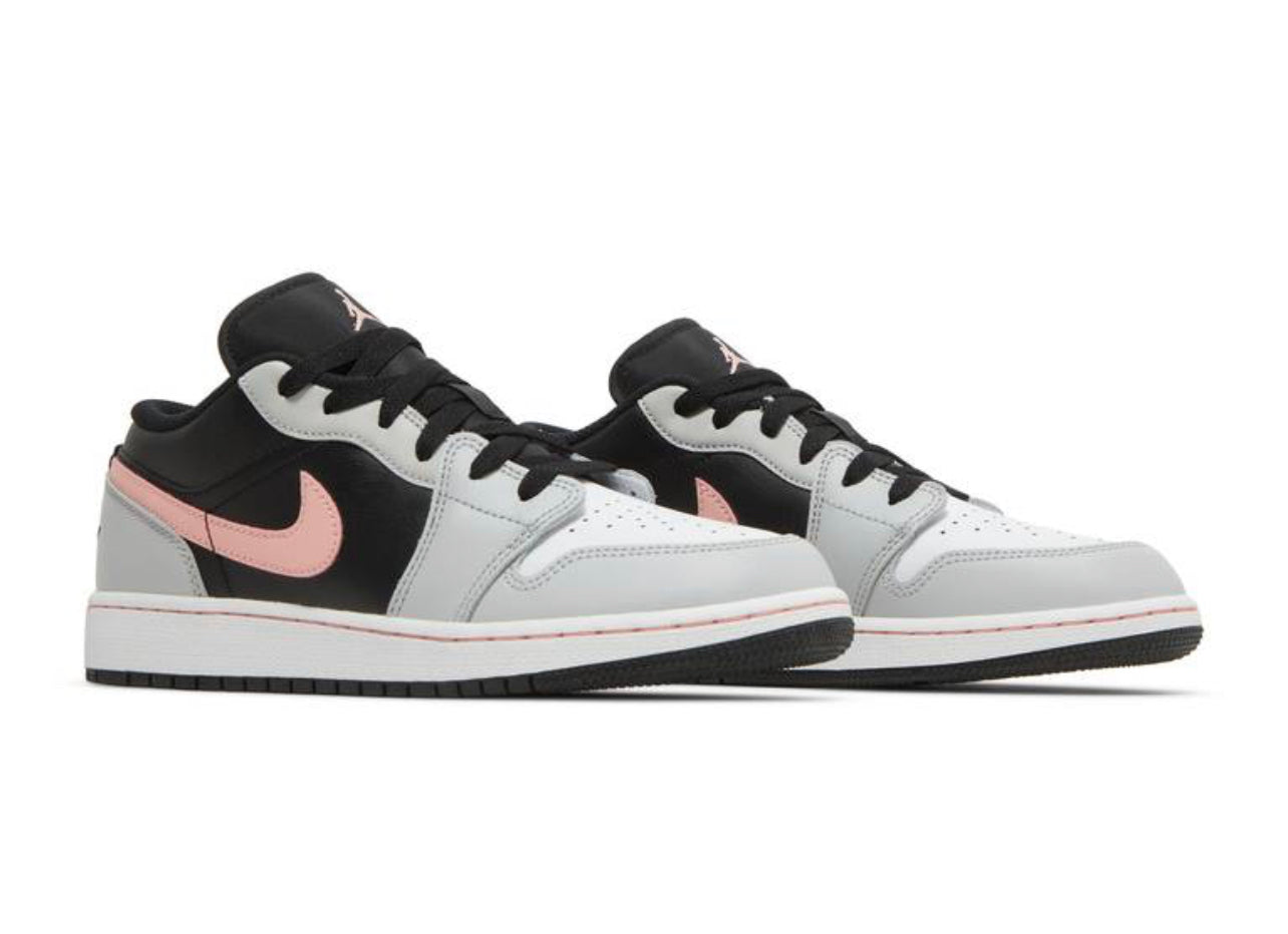 Jordan 1 Low Black Grey Pink Bleached Coral