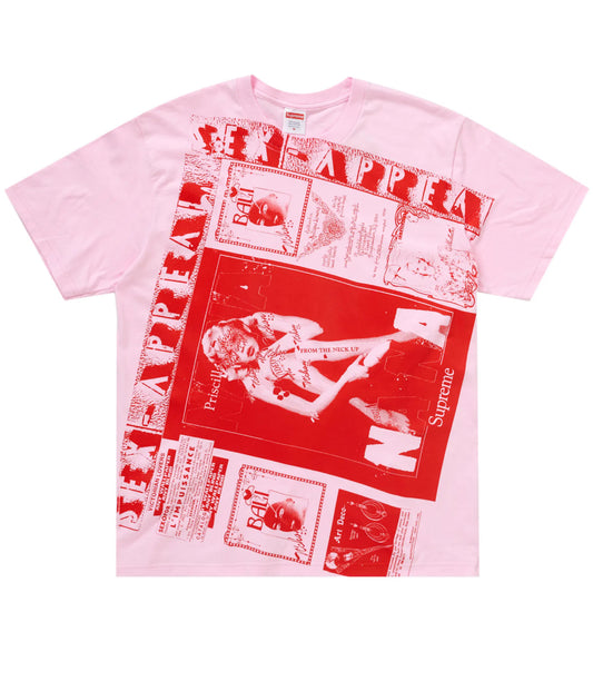Camiseta Supreme Collage Rosa Claro